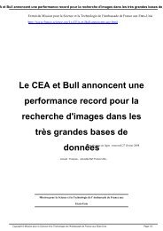 Le CEA et Bull annoncent une performance record pour la ...