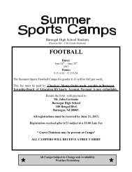 BHS Summer Football Camp Current Grades 8-11 - Barnegat ...