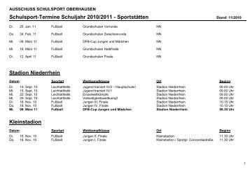 Sportplatz Alsfeld - Ausschuss für den Schulsport