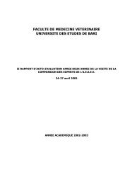 FACULTE DE MEDECINE VETERINAIRE UNIVERSITE ... - EAEVE