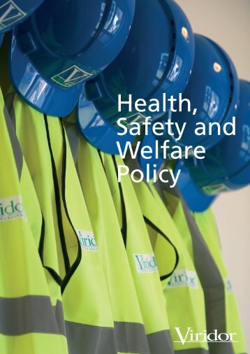Health, Safety and Welfare Policy - Viridor