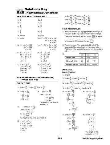 Algebra 2 Ch 13 solutions key a2_ch_13_solutions_key ... - Peninsula