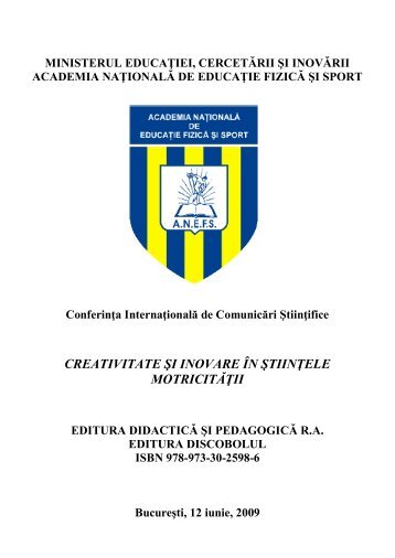 ConferinÅ£Ä internaÅ£ionalÄ de comunicÄri ... - UNEFS Bucuresti