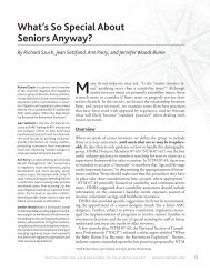 What's So Special About Seniors Anyway? - Bressler, Amery & Ross