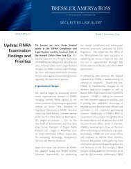 FINRA Examination Findings and Priorities - Bressler, Amery & Ross