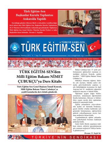 TÃRK EÄÄ°TÄ°M-SEN'den Milli EÄitim BakanÄ± NÄ°MET ÃUBUKÃU'ya ...