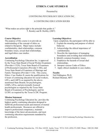 Materials for Ethics Education - American Chemical Society