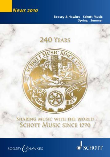 Schott Music since 1770 240years