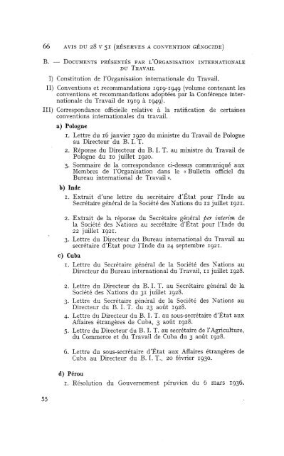 Avis consultatif du 28 mai 1951 - Cour international de Justice