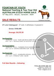 Full Sale Results - Australian Stock Horse Society