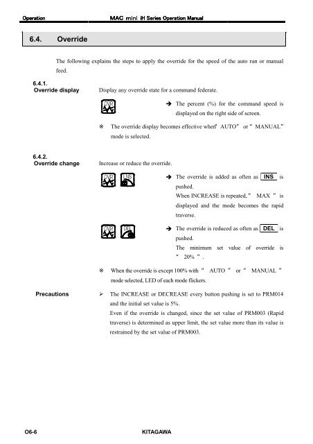 User's Manual - Kitagawa Europe