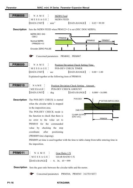 User's Manual - Kitagawa Europe