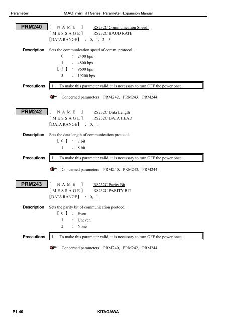 User's Manual - Kitagawa Europe