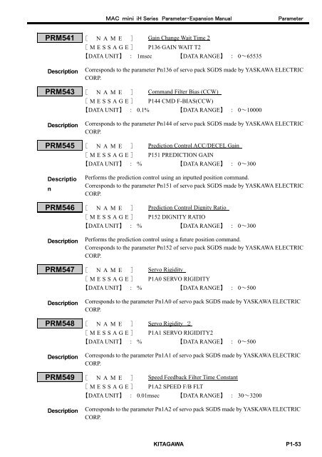 User's Manual - Kitagawa Europe