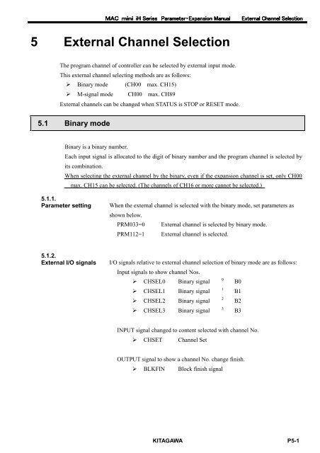 User's Manual - Kitagawa Europe