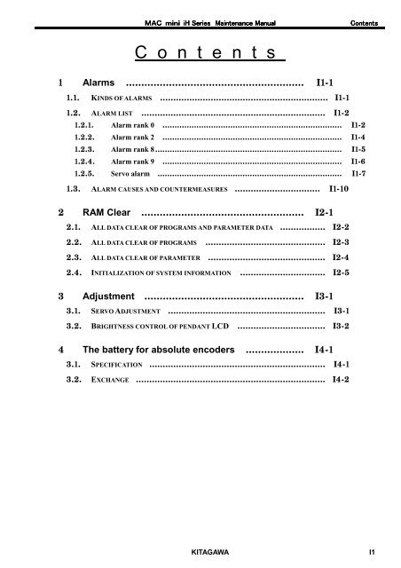 User's Manual - Kitagawa Europe