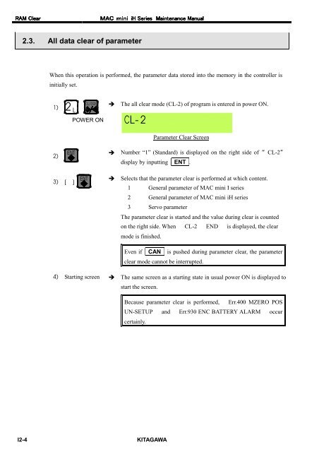 User's Manual - Kitagawa Europe