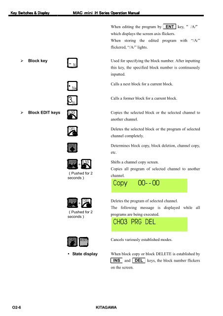 User's Manual - Kitagawa Europe