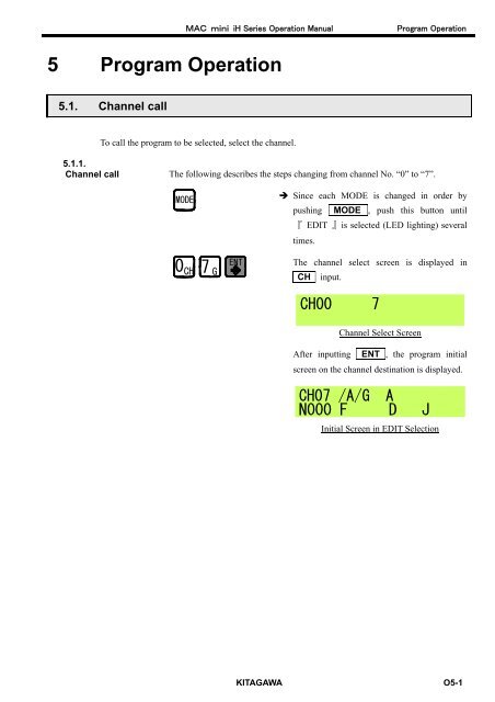 User's Manual - Kitagawa Europe