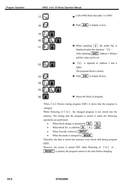 User's Manual - Kitagawa Europe