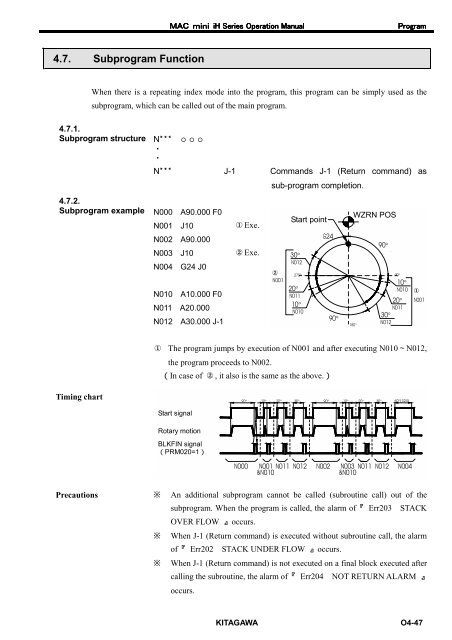 User's Manual - Kitagawa Europe