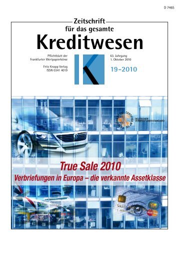Zeitschrift für das gesamte Kreditwesen - TSI Kongress 2010