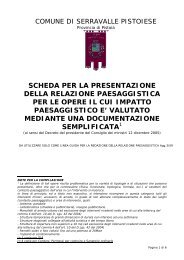 relazione paesaggistica semplificata - Comune di Serravalle Pistoiese