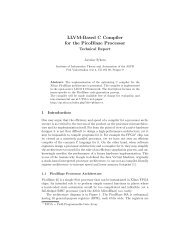 LLVM-Based C Compiler for the PicoBlaze Processor - Institute of ...