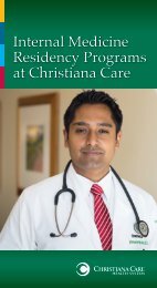 Internal Medicine Residency Brochure - Christiana Care Health ...