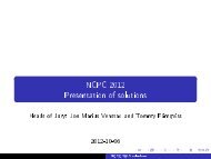 NCPC 2012 Presentation of solutions - NTNU