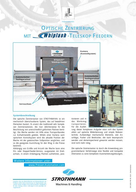 OPTISCHE ZENTRIERUNG MIT -TELESKOP FEEDERN - Strothmann