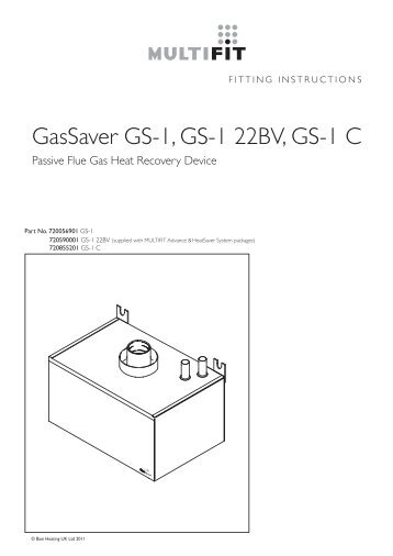 Multifit GasSaver installation instructions - Baxi Know How