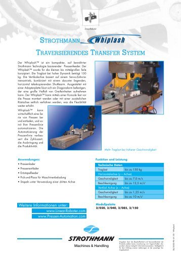 STROTHMANN WHIPLASHÃ¢ÂÂ¢ - traversierendes Transfer System