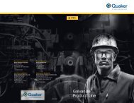 Galvanize Product Line - Quaker Chemical Corporation