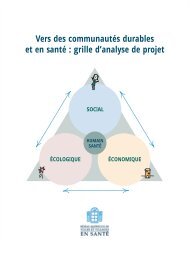 Vers des communautés durables et en santé : grille d'analyse de ...