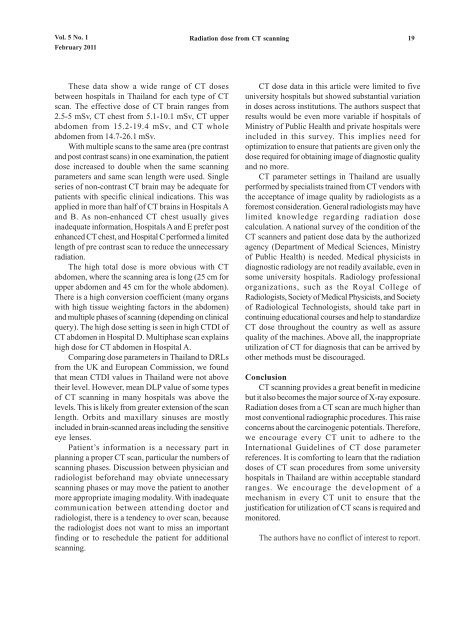 Radiation dose from CT scanning: can it be reduced?