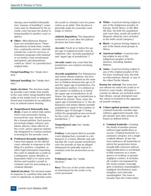 Juvenile Court Statistics 2005. - Office of Juvenile Justice and ...