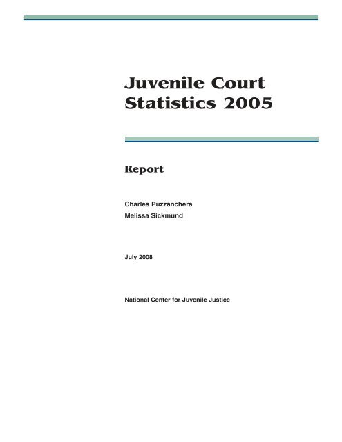 Juvenile Court Statistics 2005. - Office of Juvenile Justice and ...