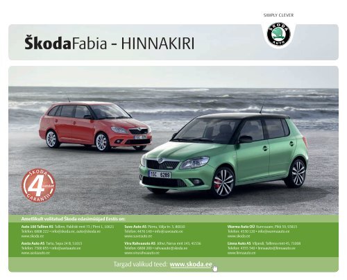 Å kodaFabia - HINNAKIRI - Aasta Auto