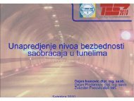 8. Унапређења нивоа безбедности саобраћаја у тунелима