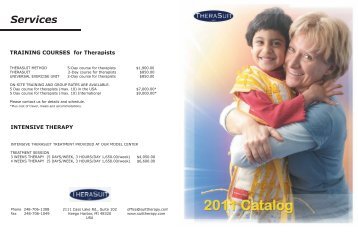 Catalog - TheraSuit Method Intensive Suit Therapy for Cerebral Palsy