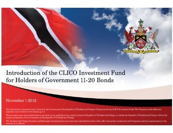 Introduction of the CLICO Investment Fund for Holders of ...