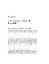 Chapter 7: The Special Theory of Relativity - Department of Physics