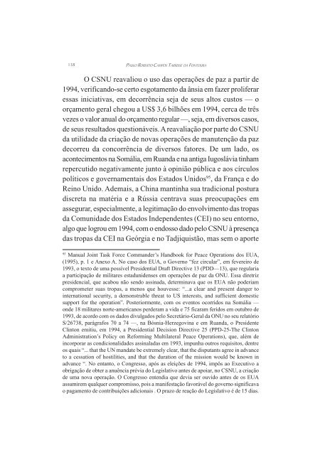 O Brasil e as Operações de Manutenção da Paz das ... - Funag