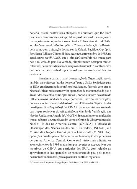 O Brasil e as Operações de Manutenção da Paz das ... - Funag