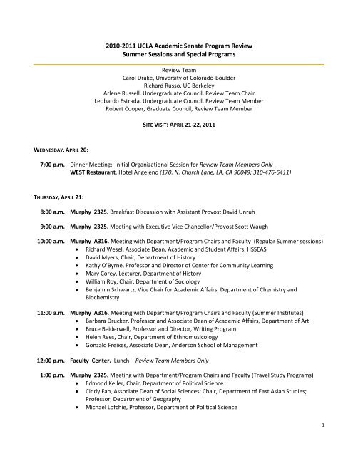 Schedule[Final] Summer Sessions - UCLA Academic Senate