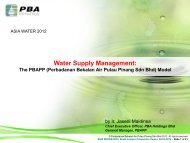 Water Supply Management: - Malaysian Water Association.