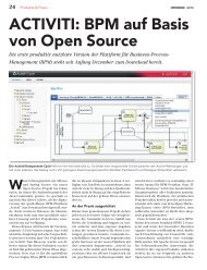 ACTIVITI: BPM auf Basis von Open Source - camunda services GmbH