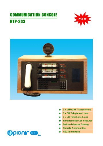 COMMUNICATION CONSOLE RTP-333 - Ei PIONIR UKT