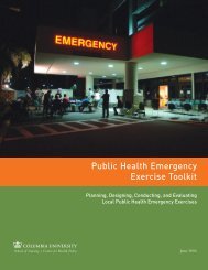 Public Health Emergency Exercise Toolkit - Columbia University ...